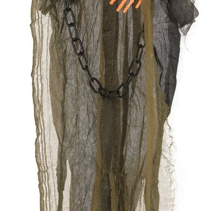Halloween Hangdecoratie Pompoen Geest 98cm - Partywinkel - 8434077269763