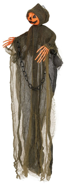 Halloween Hangdecoratie Pompoen Geest 98cm - Partywinkel - 8434077269763