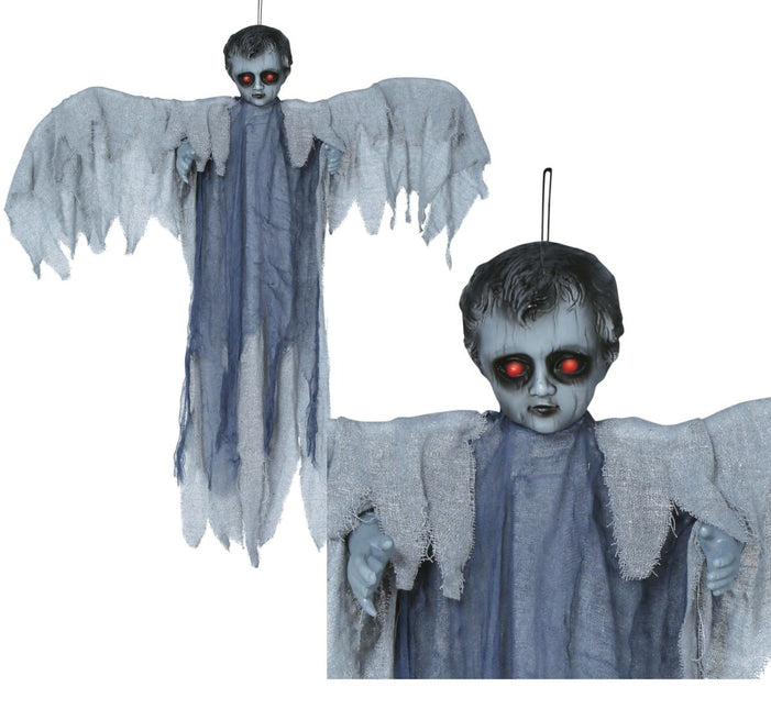 Halloween Hangdecoratie Wit Engel 1m - Partywinkel - 8434077248768