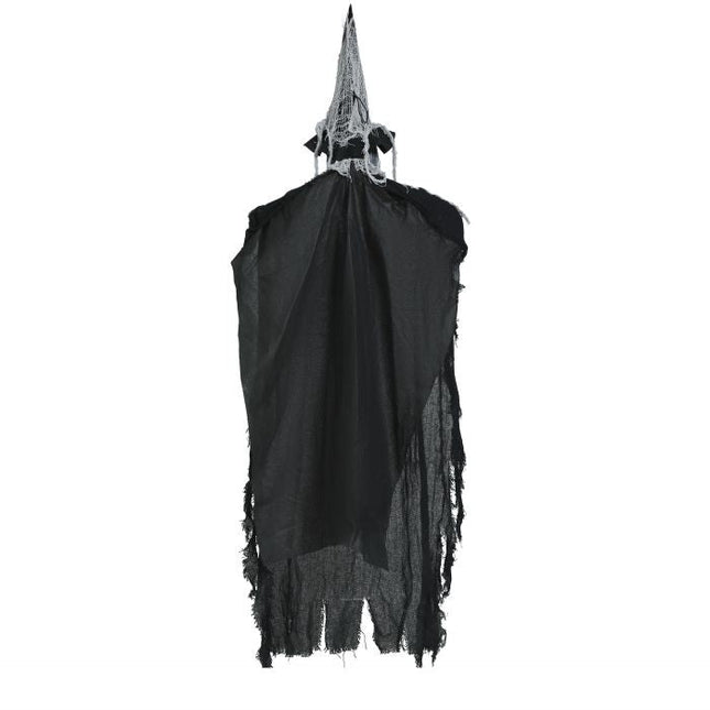Halloween Hangdecoratie Zwart Heks 1,3m - Partywinkel - 8434077248720