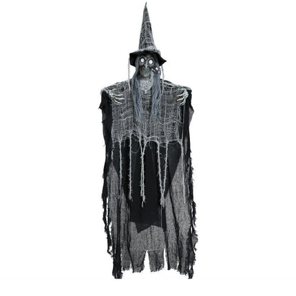 Halloween Hangdecoratie Zwart Heks 1,3m - Partywinkel - 8434077248720