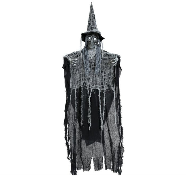 Halloween Hangdecoratie Zwart Heks 1,3m - Partywinkel - 8434077248720