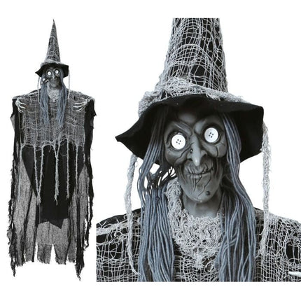 Halloween Hangdecoratie Zwart Heks 1,3m - Partywinkel - 8434077248720