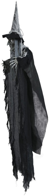 Halloween Hangdecoratie Zwart Heks 1,3m - Partywinkel - 8434077248720