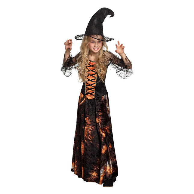Halloween Heks Kostuum Kind Oranje van Boland koop je bij Partywinkel