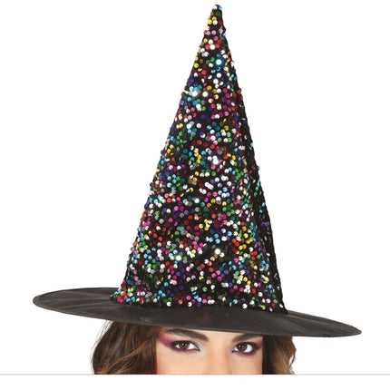 Halloween Heksenhoed Glitters - Partywinkel - 8434077135167