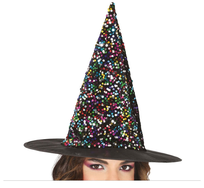 Halloween Heksenhoed Glitters - Partywinkel - 8434077135167