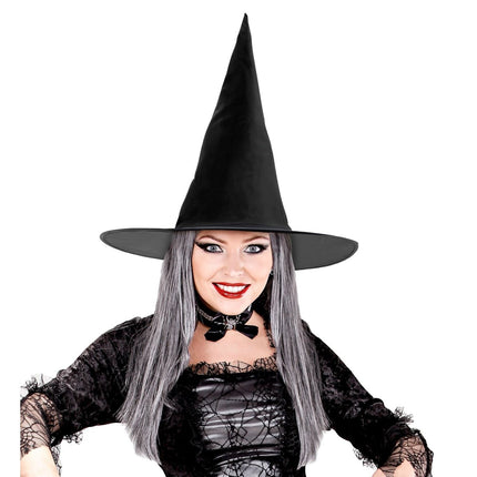Halloween Heksenhoed Met Haar van Widmann koop je bij Partywinkel
