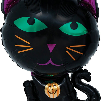 Halloween Helium Ballon Kat Leeg 60cm van Fiestas Guirca koop je bij Partywinkel
