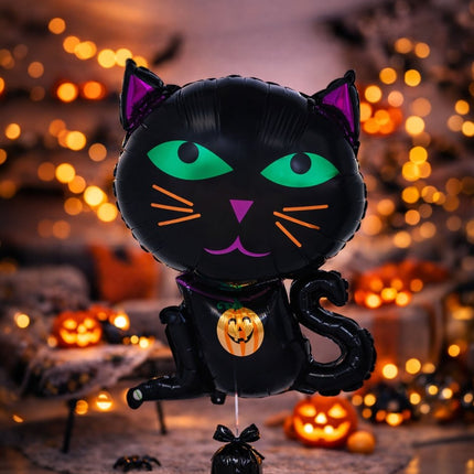 Halloween Helium Ballon Kat Leeg 60cm van Fiestas Guirca koop je bij Partywinkel