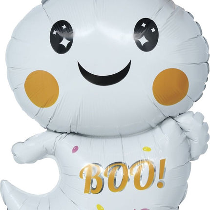 Halloween Helium Ballon Wit Spookje Leeg 75cm van Fiestas Guirca koop je bij Partywinkel