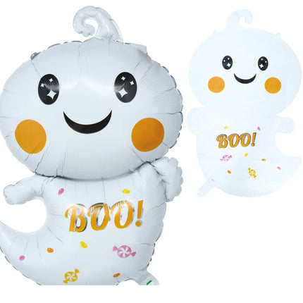 Halloween Helium Ballon Wit Spookje Leeg 75cm van Fiestas Guirca koop je bij Partywinkel