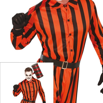 Halloween Jumpsuit Heren Harlekijn Gevangene van Fiestas Guirca koop je bij Partywinkel