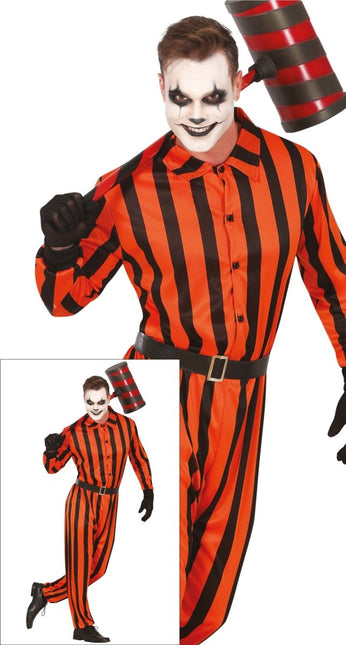 Halloween Jumpsuit Heren Harlekijn Gevangene van Fiestas Guirca koop je bij Partywinkel