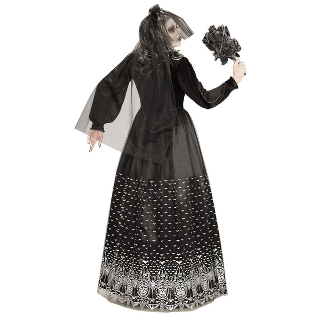Halloween Jurk Dames Bruid Skelet van Widmann koop je bij Partywinkel