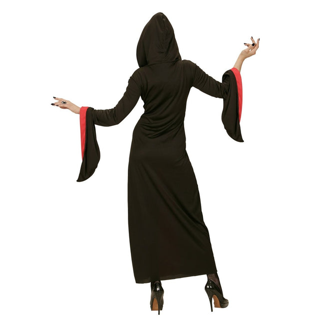 Halloween Jurk Rood Zwart Dames Gotisch van Widmann koop je bij Partywinkel