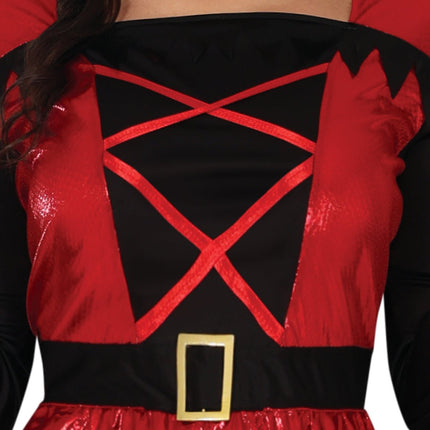 Halloween Jurk Zwart Rood Dames Duivel van Fiestas Guirca koop je bij Partywinkel