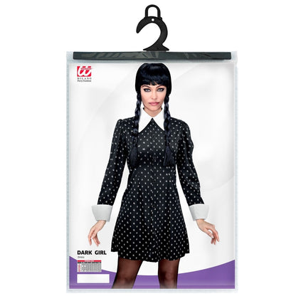 Halloween Jurk Zwart Wit Dames Gothic van Widmann koop je bij Partywinkel