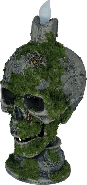 Halloween Kandelaar Doodshoofd Met Kaars 35cm van Fiestas Guirca koop je bij Partywinkel