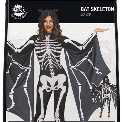 Halloween Kostuum Dames Vleermuis Skelet van Fiestas Guirca koop je bij Partywinkel