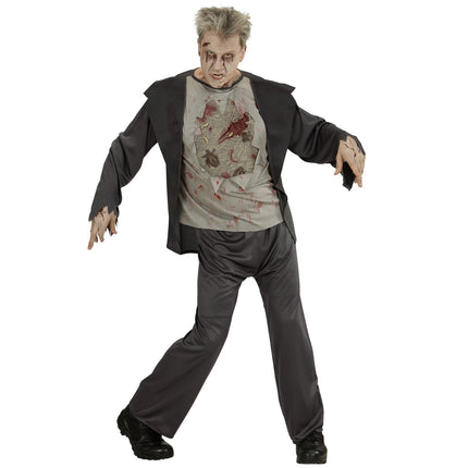 Halloween Kostuum Zwart Heren Zombie van Widmann koop je bij Partywinkel