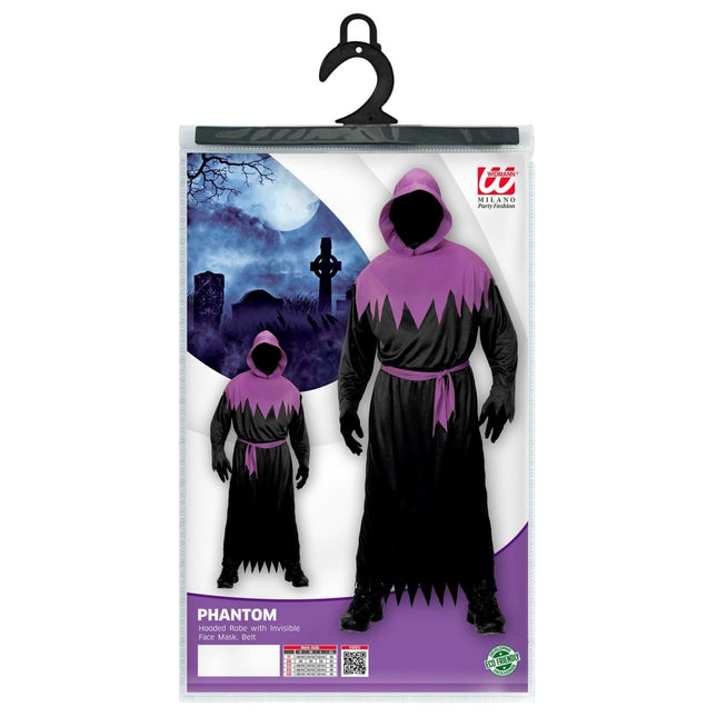 Halloween Kostuum Zwart Paars Heren Spook van Widmann koop je bij Partywinkel