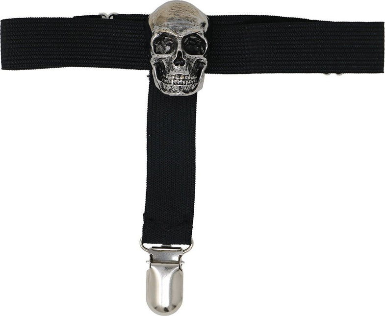 Halloween Kousenband Zwart Schedel van Fiestas Guirca koop je bij Partywinkel