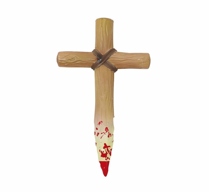 Halloween Kruis Bloed 30cm van Fiestas Guirca koop je bij Partywinkel
