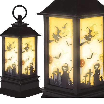 Halloween Lantaarn Kaars 18x9cm van Fiestas Guirca koop je bij Partywinkel