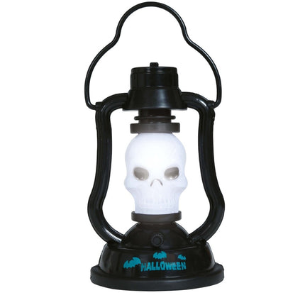 Halloween Lantaarn Schedel Met Licht En Geluid 15cm - Partywinkel - 8434077249932