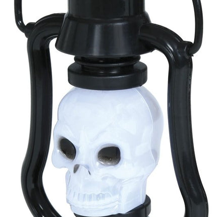 Halloween Lantaarn Schedel Met Licht En Geluid 15cm - Partywinkel - 8434077249932