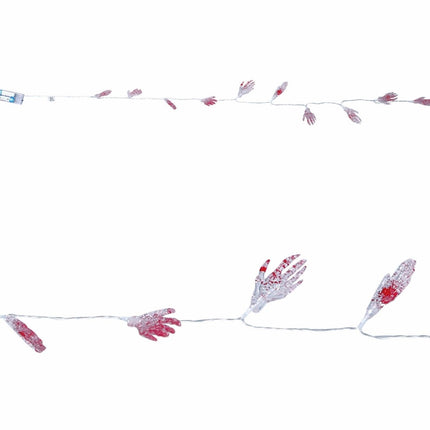 Halloween Lichtslinger LED Skelet Hand 1,15m van Fiestas Guirca koop je bij Partywinkel