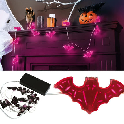 Halloween Lichtsnoer Vleermuizen 1,2m - Partywinkel - 8434077249970