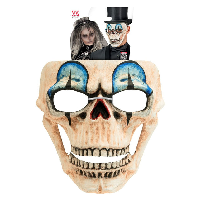 Halloween Masker Blauw Schedel van Widmann koop je bij Partywinkel