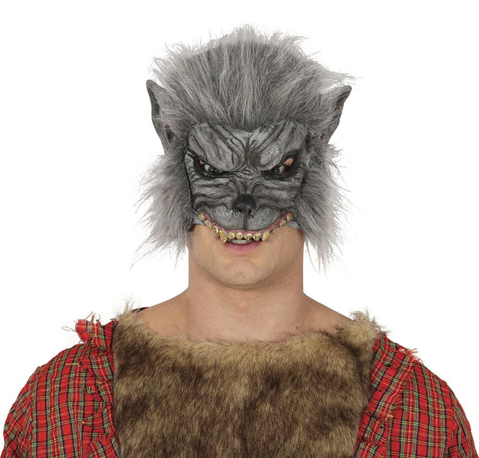 Halloween Masker Grijs Weerwolf - Partywinkel - 8434077205341