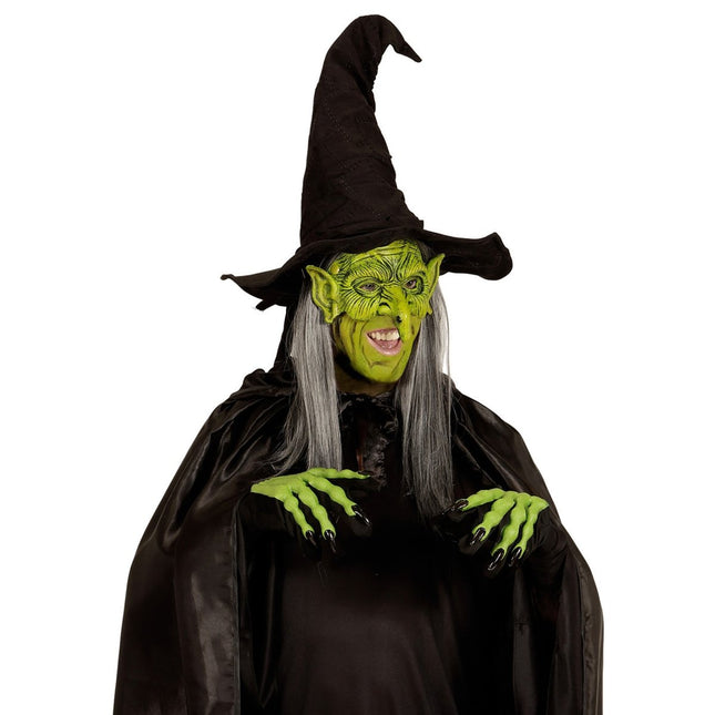 Halloween Masker Groen Heks van Widmann koop je bij Partywinkel