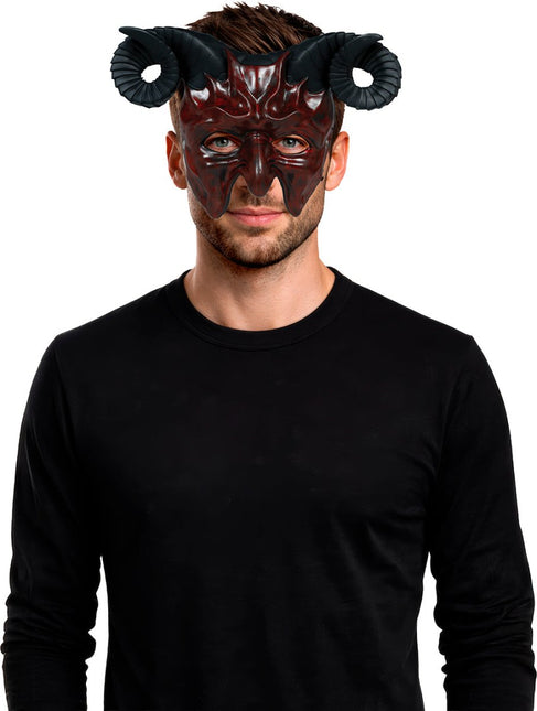Halloween Masker Half Duivel van Fiestas Guirca koop je bij Partywinkel