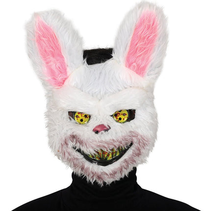Halloween Masker Horror Konijn Met Vacht van Fiestas Guirca koop je bij Partywinkel