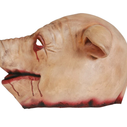 Halloween Masker Rood Roze Varken - Partywinkel - 8434077205426