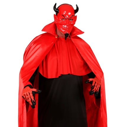 Halloween Masker Rood Zwart Enge Duivel van Widmann koop je bij Partywinkel