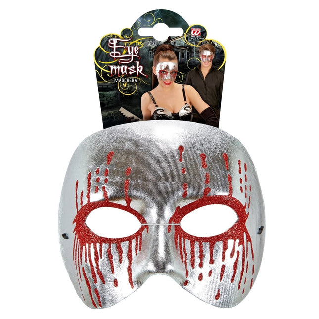 Halloween Masker Zilver Psychopaat van Widmann koop je bij Partywinkel