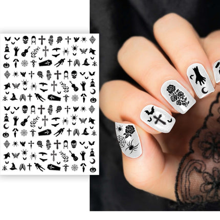 Halloween Nagelstickers Zwart van Fiestas Guirca koop je bij Partywinkel