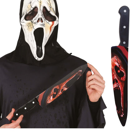 Halloween Nep Mes Bloederig 37cm - Partywinkel - 8434077164488