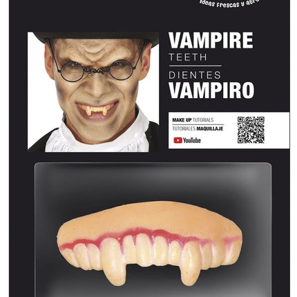 Halloween Nep Tanden Wit Vampier - Partywinkel - 8434077209066