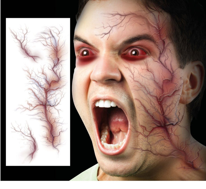 Halloween Nep Tattoo Ader 30cm - Partywinkel - 8434077157398