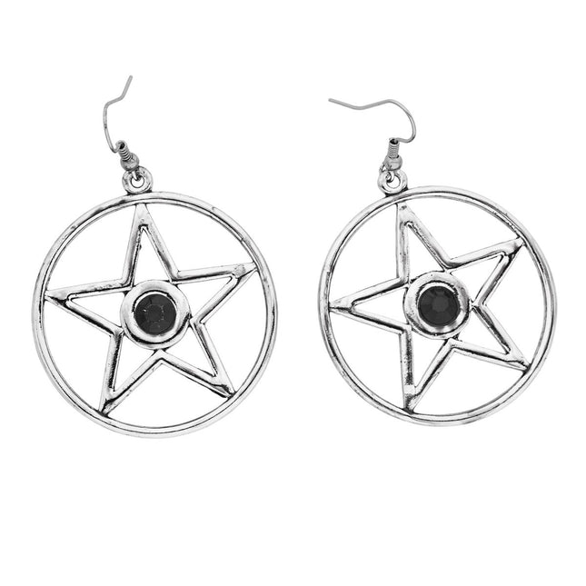 Halloween Oorbellen Zilver Satan van Widmann koop je bij Partywinkel