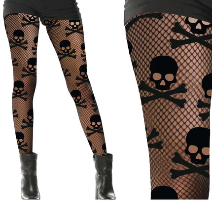 Halloween Panty Zwart Schedels - Partywinkel - 8434077178980