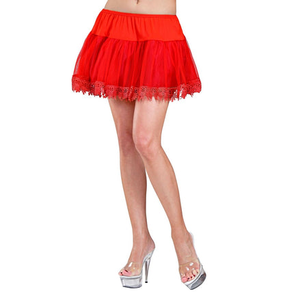 Halloween Petticoat Rood Met Franje van Widmann koop je bij Partywinkel