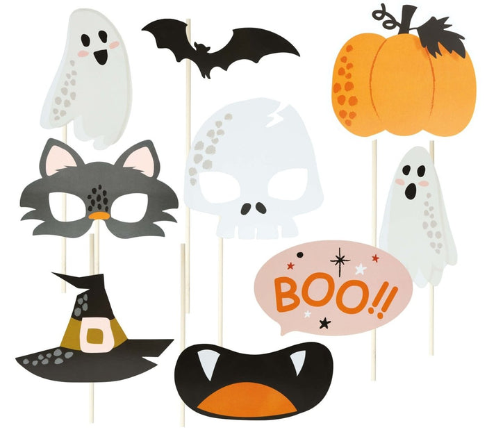 Halloween Photobooth Props 15cm 10st - Partywinkel - 8434077315156
