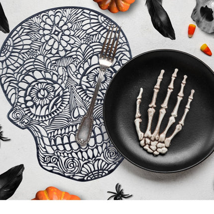 Halloween Placemats Schedel 38cm van Fiestas Guirca koop je bij Partywinkel